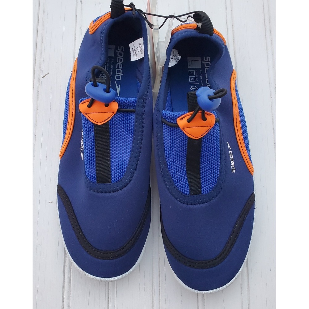 SPEEDO Junior Kids Water Shoes Large 4-5 Surf‎ Walker Pro NEW Blue White Orange